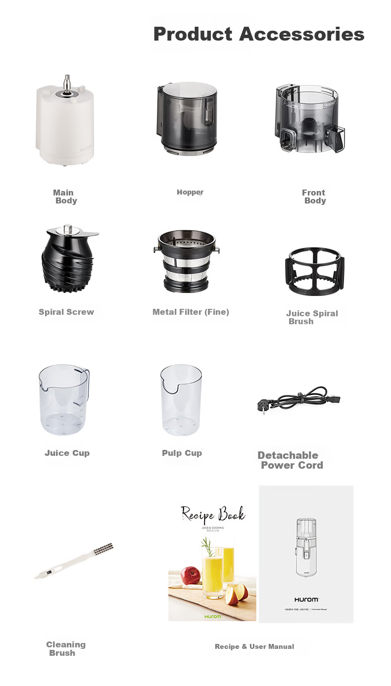 HUROM E30ST-BIM02MM Juicer Large Caliber Masticating Juicer with Pulp Separation Household Blender 18