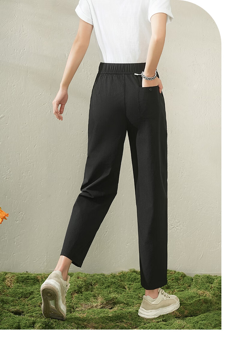 Borui Women's Lightweight Summer Sun Protection Cooling Capri Pants 2026 New Slim Fit Casual Pants Navy XL 26