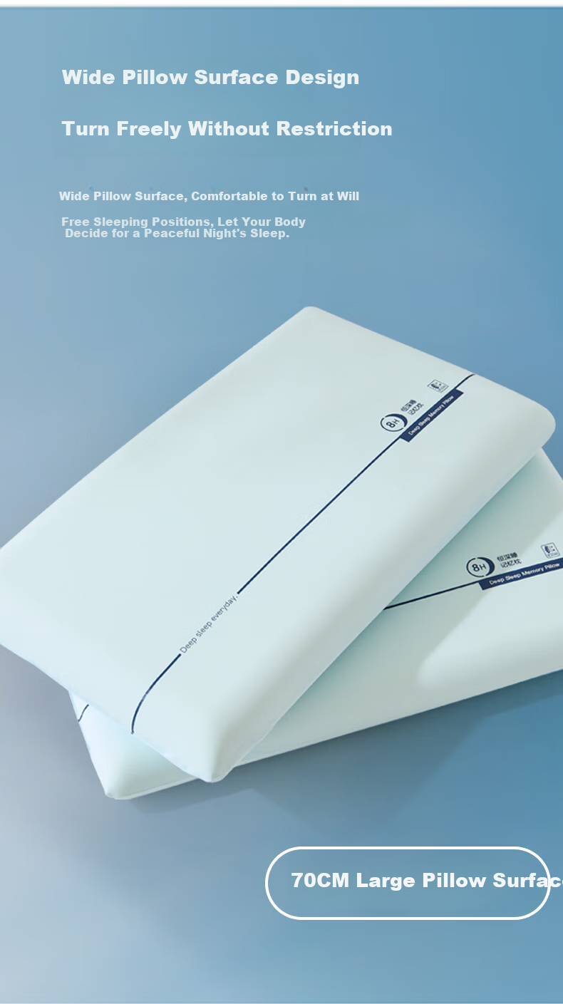Hengyuanxiang A-Class Deep Sleep Neck Support Slow Rebound Memory Foam Pillow Core Adult High Pillow 12cm [Single] 8