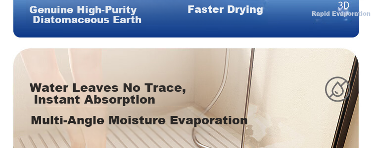 Zichen Hard Diatom Mud Water-Absorbent Bath Mat Non-Slip Anti-Fall Entrance Bathroom Quick-Dry Floor Rug Toilet Carpet 36