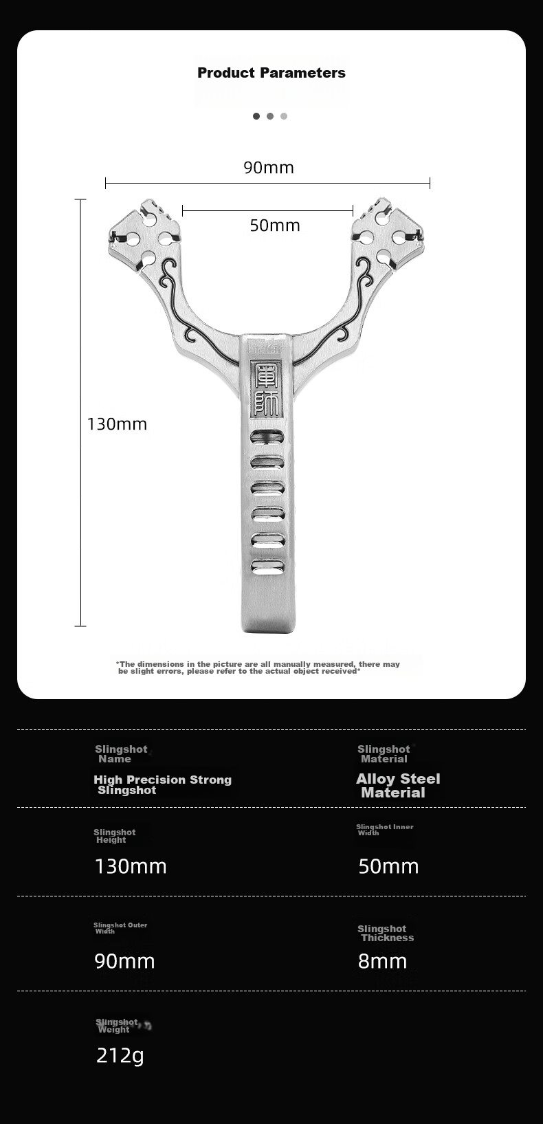 Kangdou Slingshot for Adults, Professional Competition, High Precision, High Pressure, Strong Outdoor Alloy Bow Frame, Clay Balls, Thickened Rubber Bands 10