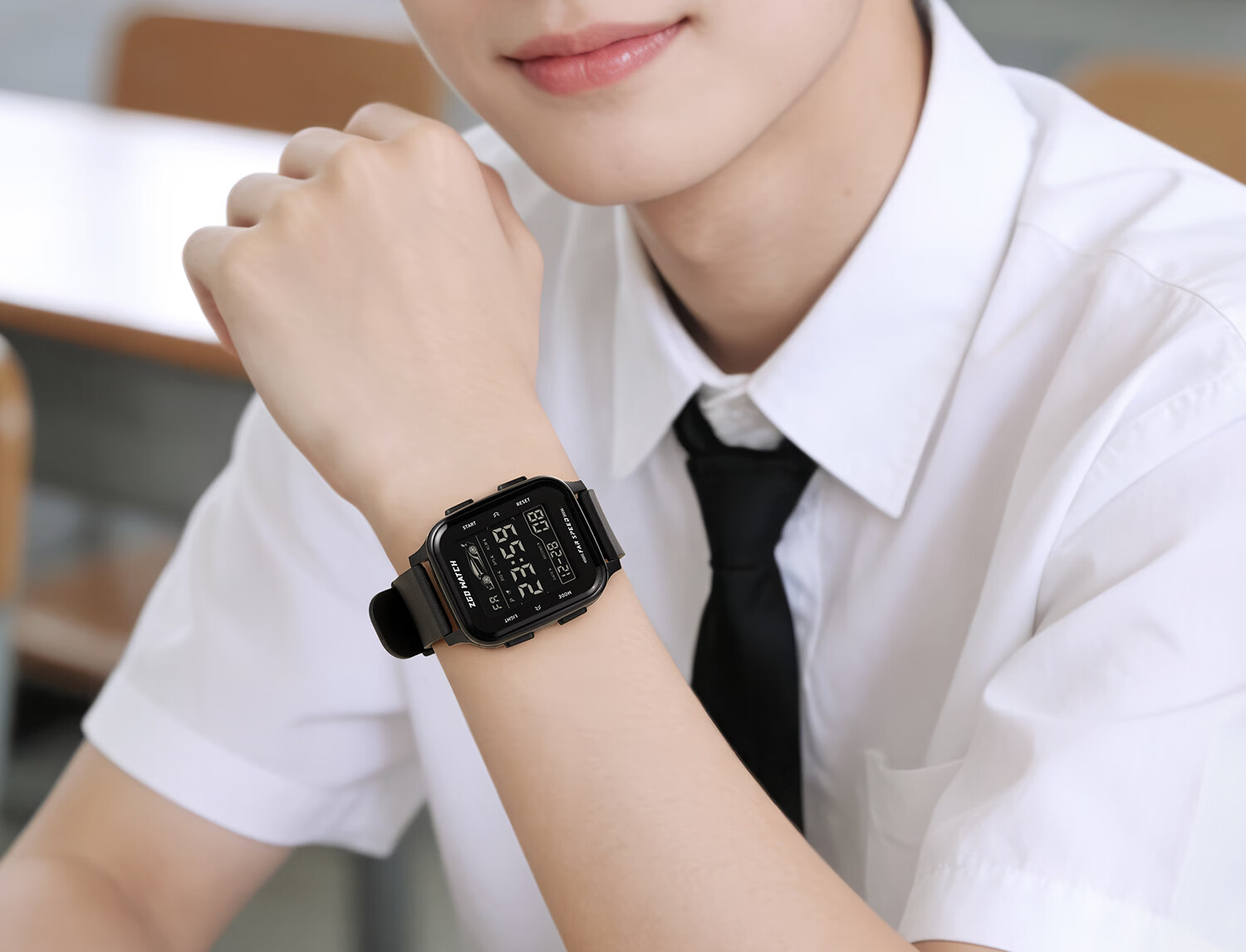 ZGO Men's Electronic Watch for Students, High School and Middle School, Luminous Waterproof Multifunctional Sports Digital Watch, Time Display Only 26