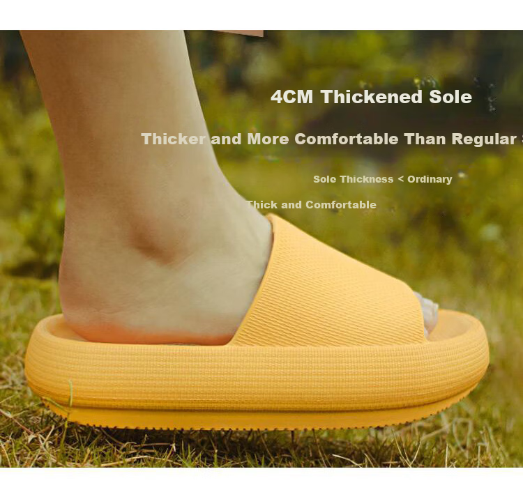 GUOLUOFEI Thick Sole Slippers with Cloud-Like Comfort Unisex Summer Indoor Height-Increasing Oversized Couple Slides 5