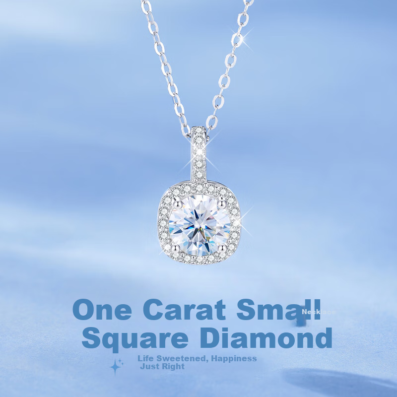 GLTEN One-Kilogram Small Sugar Cube Silver Necklace for Women, 2026 New High-End Style Birthday Gift for Girlfriend Or Wife