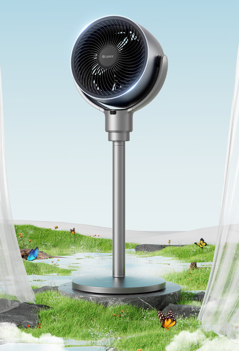 GREE DC Inverter Air Circulation Fan with Antibacterial and Antiviral Filter, Dual-use Table and Floor Fan, High Airflow, Remote Control, Timer Exhaust Fan 2
