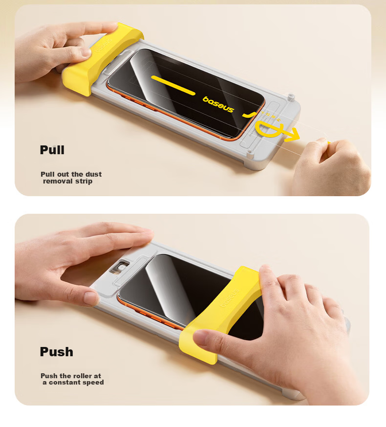 Baseus Gold Label Corning Film Pro [3D Hot Bending Full Coverage + AR Anti-Reflective] for iPhone 16 Pro Max Tempered Glass Screen Protector Dust-Free Warehouse Protective Film 16