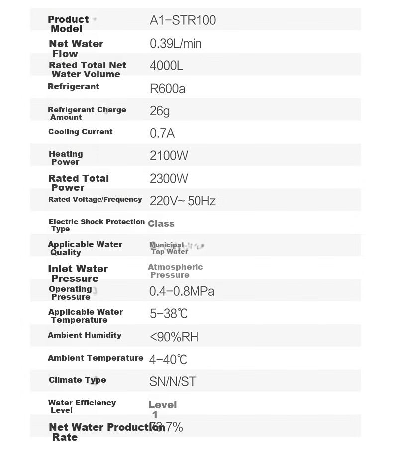 Vanward Desktop Water Purifier Galaxy Ice Maker Home Water Filter No Installation Instant Hot Drinking Machine A1-STR100 18