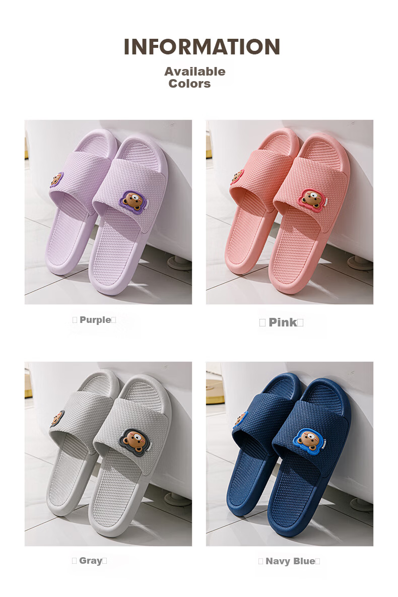 YUZHAOLIN Slippers for Men And Women, Fashionable Simple Non-Slip Home Bathroom Shower Slippers YE731 3