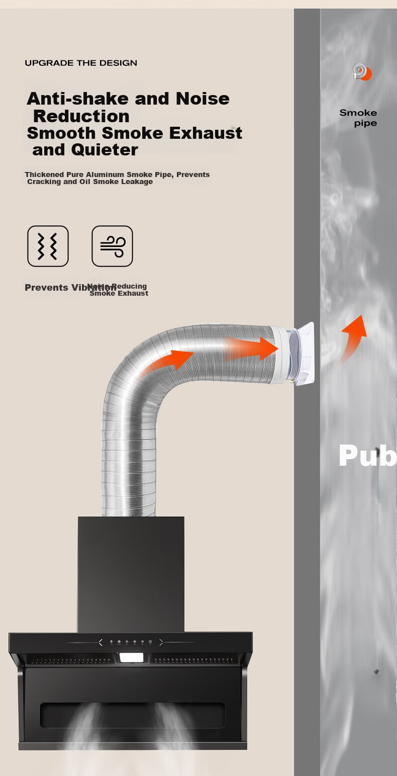 Beishi Range Hood Exhaust Pipe Pure Aluminum Foil Duct Durable Flexible Bendable Diameter 180MM Length 1.5M 8