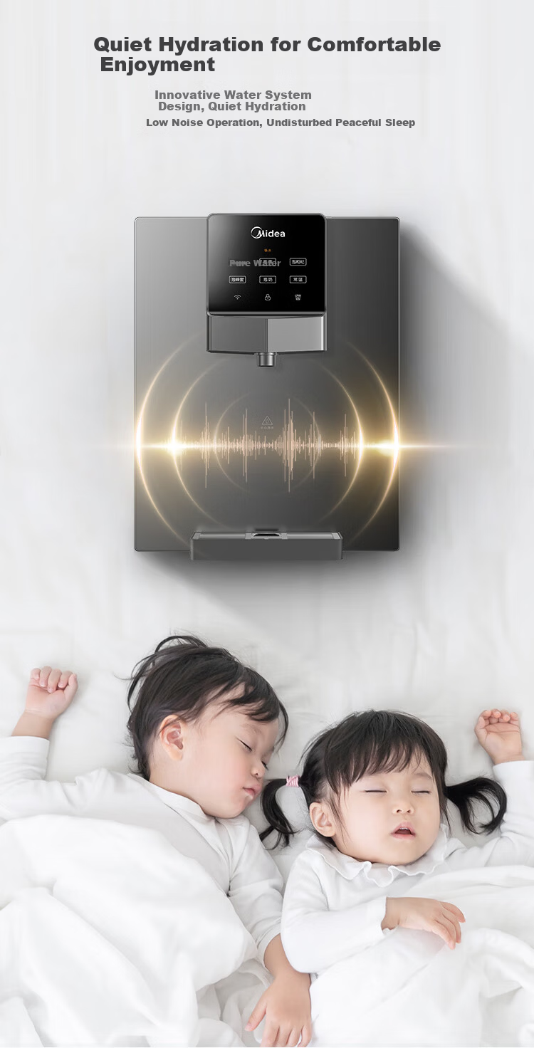 Midea Wall-Mounted Pipeline Household Water Purifier and Dispenser 3-Second Instant Heating Smart Touch Quantitative Water Output Full Flow Matching MG245-R 11