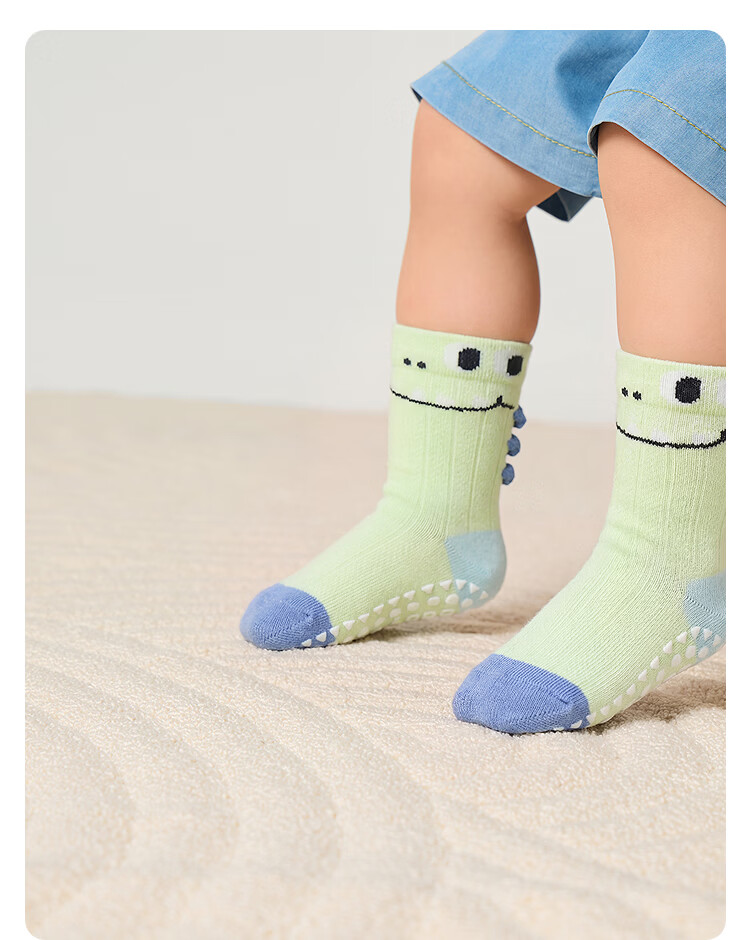 Balabala Baby Socks Summer Mesh Breathable Thin Infant Long Socks Anti-Mosquito Comfortable 3 Pairs Pack 44