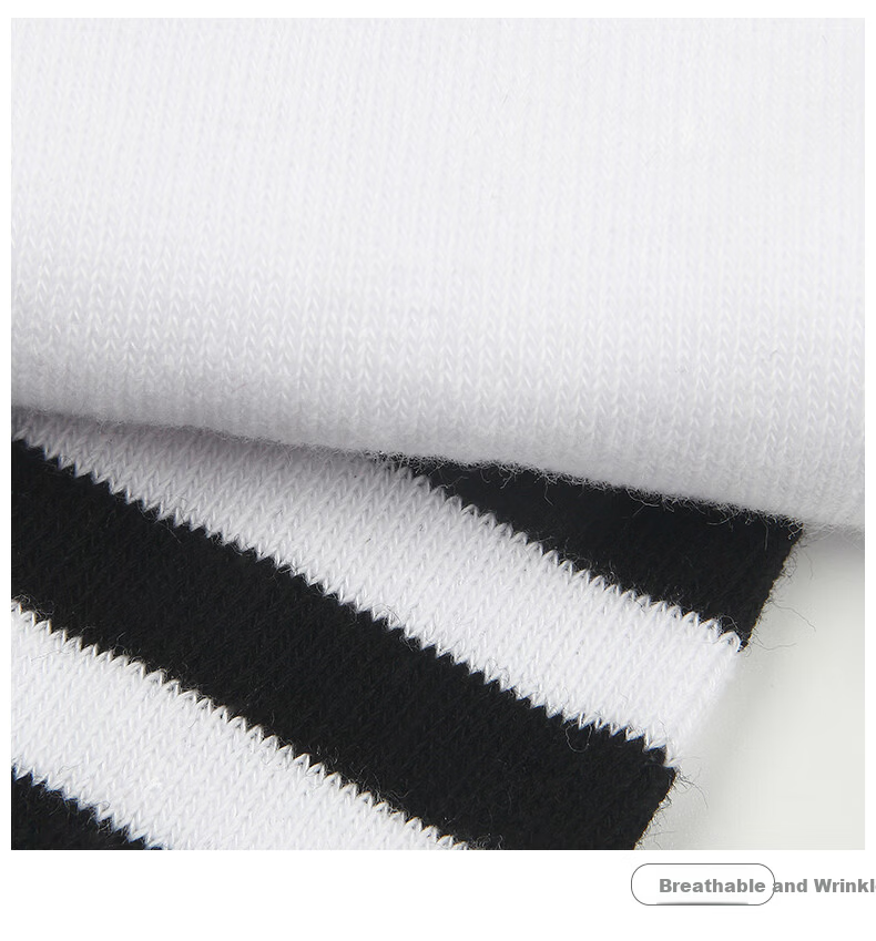 Luomeng Children's Socks, Kindergarten And Elementary School Students' College-Style Patchwork Striped Black Performance Dance Socks, Small Size 4