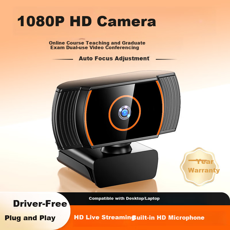 Stiger 1080P HD Webcam with Microphone USB External Plug and Play for Laptop Desktop Video Calls Online Classes Live Streaming Teaching