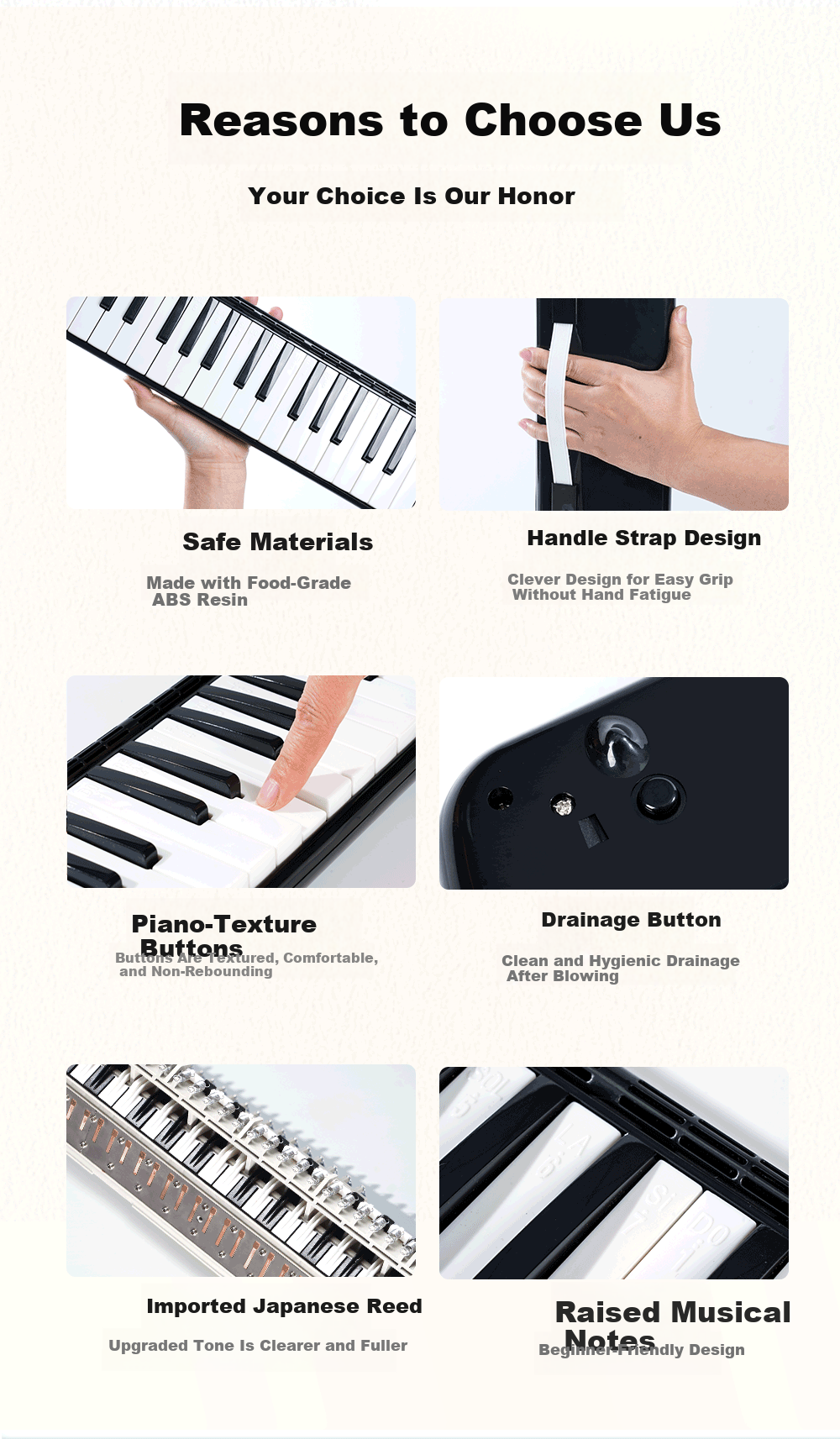 Feifan 37-Key Professional Melodica for Adults And Children, Suitable for Elementary School Students And Beginners in Wind Instrument Learning 3