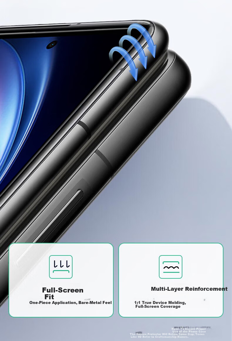 Baosou [2-Pack - Damage Compensation] Tempered Glass Screen Protector for vivo X Fold5 XFold5 Foldable Phone Clear Front Outer Screen Protective Film 4