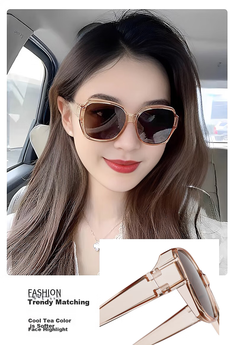 LESCA LUNETIER Polarized Clip-On Sunglasses for Women UV Protection Driving - Upgraded Polarized Brown Frame with Brown Lenses 2