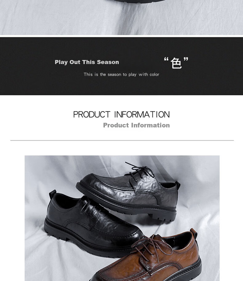 California Bull Men's Leather Shoes Business Casual Spring Summer British Style Soft Sole Loafers Fashion Wedding Shoes Black Size 40 2
