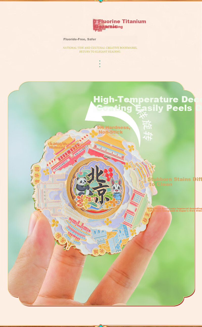 Palace Inside & Outside Beijing Landmark Rotating Metal Refrigerator Magnet Beijing Forbidden City Museum Cultural Creative Beijing Travel Souvenir Gift for Friends Students Birthday Teacher's Day Gif 5