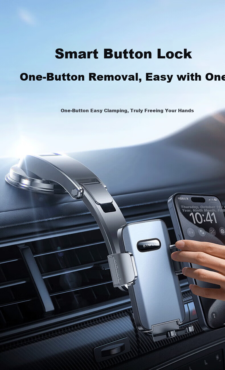 BIMLL Universal Car Phone Mount Suction Cup Holder for Navigation New Model Car Interior Support 4