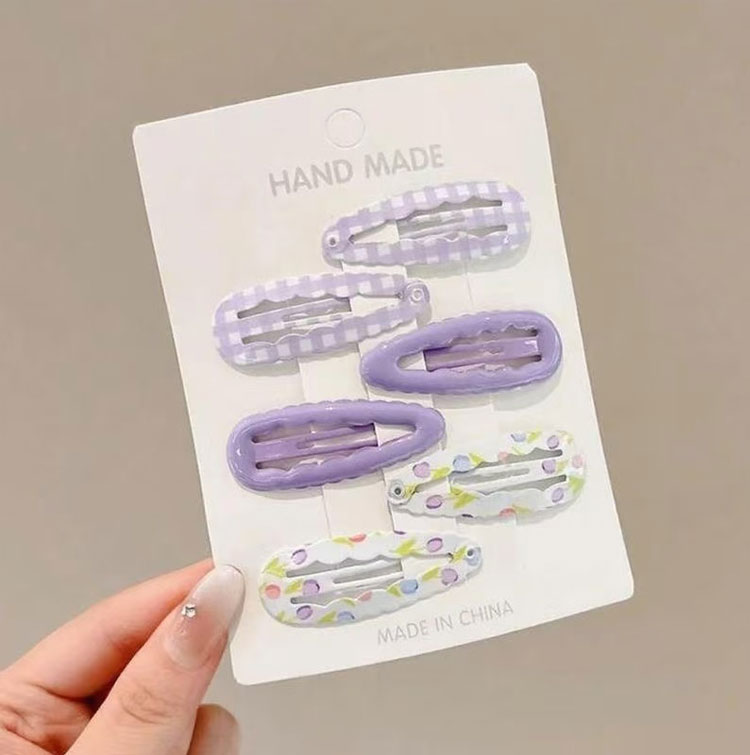 LiQing Children's Hair Clips [Pink, 12 Pieces] Dopamine Back of Head Waterdrop BB Clips Hairpins Side Bang Hair Accessories 6