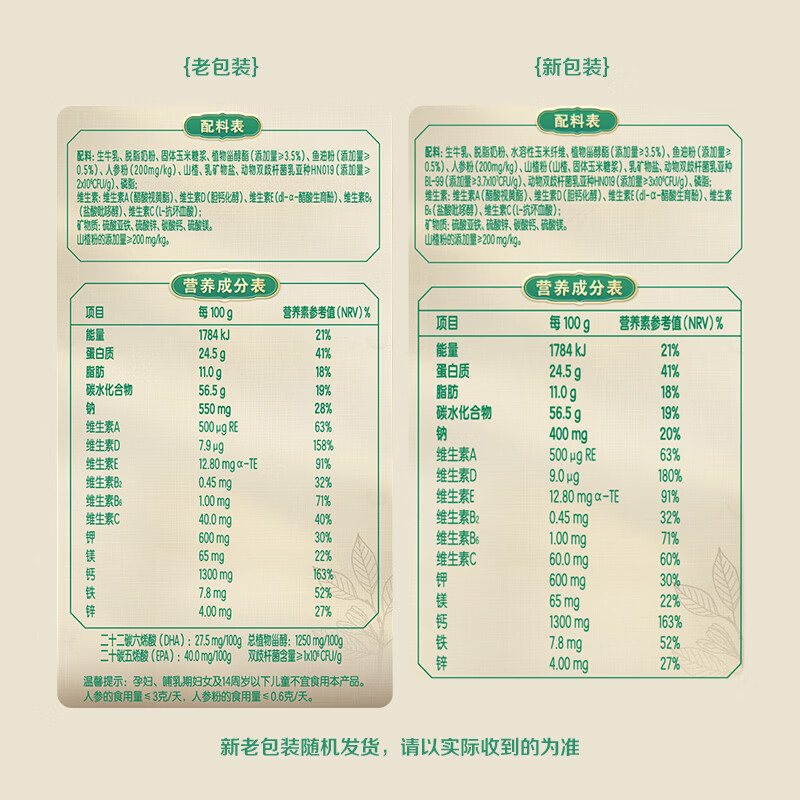 伊利欣活心活膳底 中老年奶粉 送礼 营养品 鱼油粉 植物甾醇酯 800g