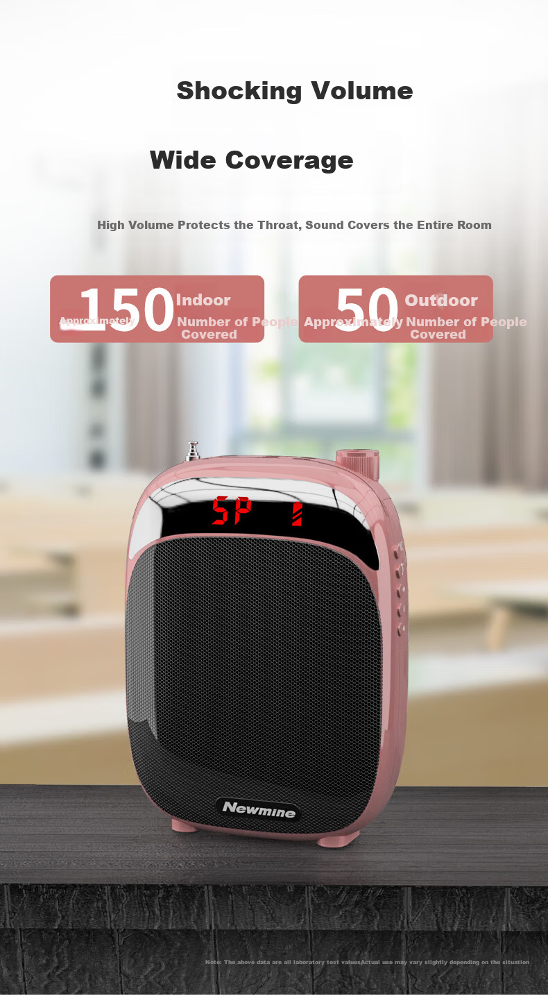 Newmine U-226 Pro Wireless Clip-on Microphone Teacher Amplifier Outdoor High-Power Tour Guide Bluetooth Speaker Long Battery Life Practical Gift 4