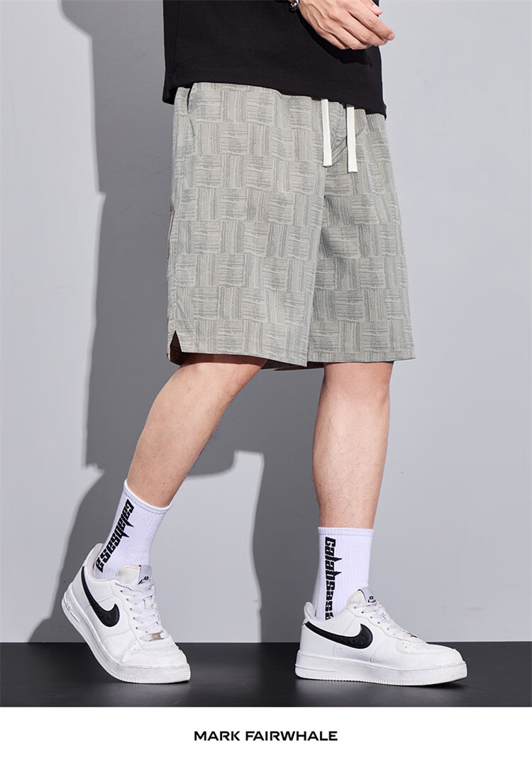 MARK FAIRWHALE Men's Summer Casual Loose Fit Breathable Thin Five-Point Shorts Sports Pants 8