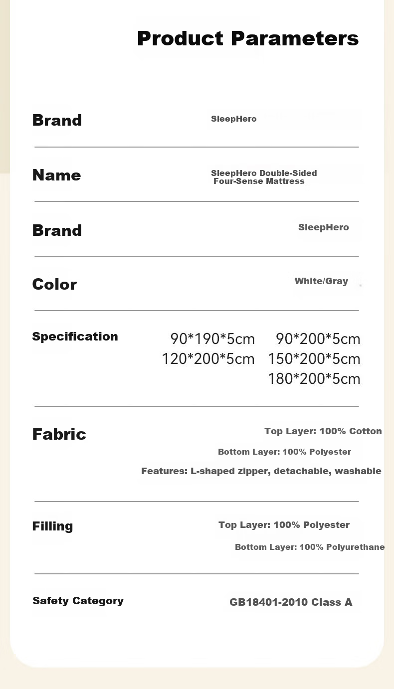 SleepHero Thin Memory Foam Mattress for Dormitory, Student Single Tatami Foldable Mattress 90x200 11