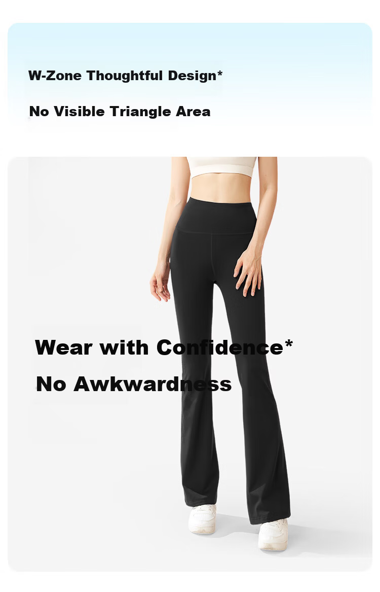 FitonTon Women's Casual Pants 2025 New High-Waist Slimming Flared Yoga Pants Elastic Waist Tapered Draped Stretch Pants 10