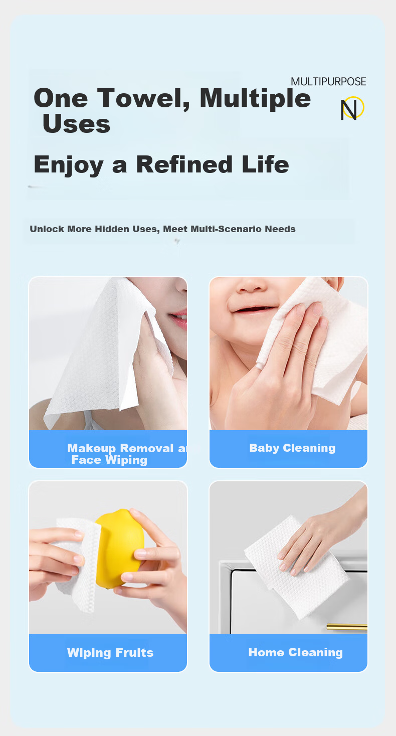 Cotton Deer Pure Cotton Hanging Facial Towels, Extra Large and Thick, Dual-use Dry and Wet Face Wipes, Makeup Cotton Cleansing Towels, 2 Packs 18