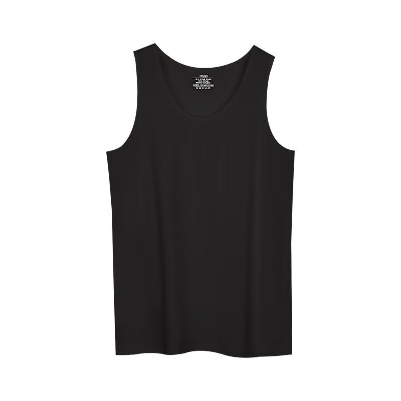 Hongdou Men's Vest Counter Style 50S Combed Cotton Soft Elastic Cotton Spandex Breathable Simple Round Neck Sports Casual Versatile Vest