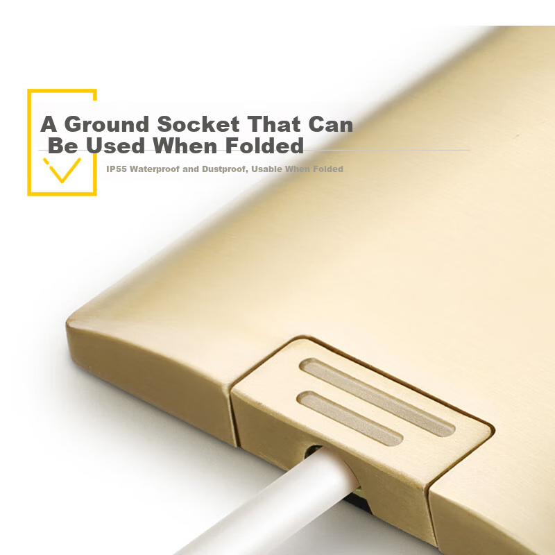 LEGRAND IP55 Waterproof Five-Hole Floor Socket Flip Cover Hidden Floor Socket Five-Hole Brass Floor Socket [Without Base Box]