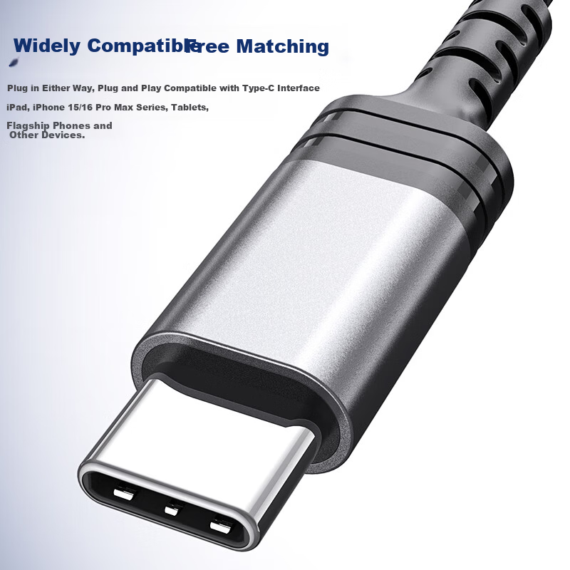 DOOSEYUON High-End Wired Earphones Type-C Digital DAC Decoder Compatible with Apple Huawei Honor OPPO Vivo Meizu Smartphones iPad Tablets Laptops PC Computers
