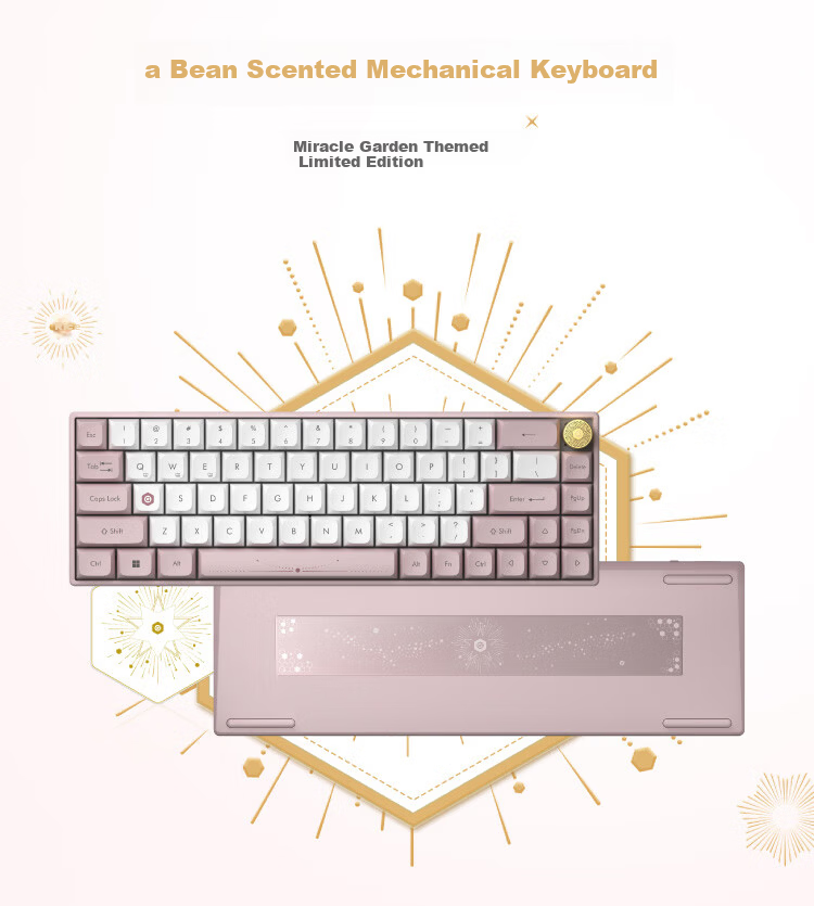 ASUS A-Dou Aromatic Mechanical Keyboard Bluetooth Wireless Dual-Mode Gaming Keyboard Aluminum Alloy Body PBT Dye-Sub Keycaps Multifunctional Aroma Knob Jasmine Green 2