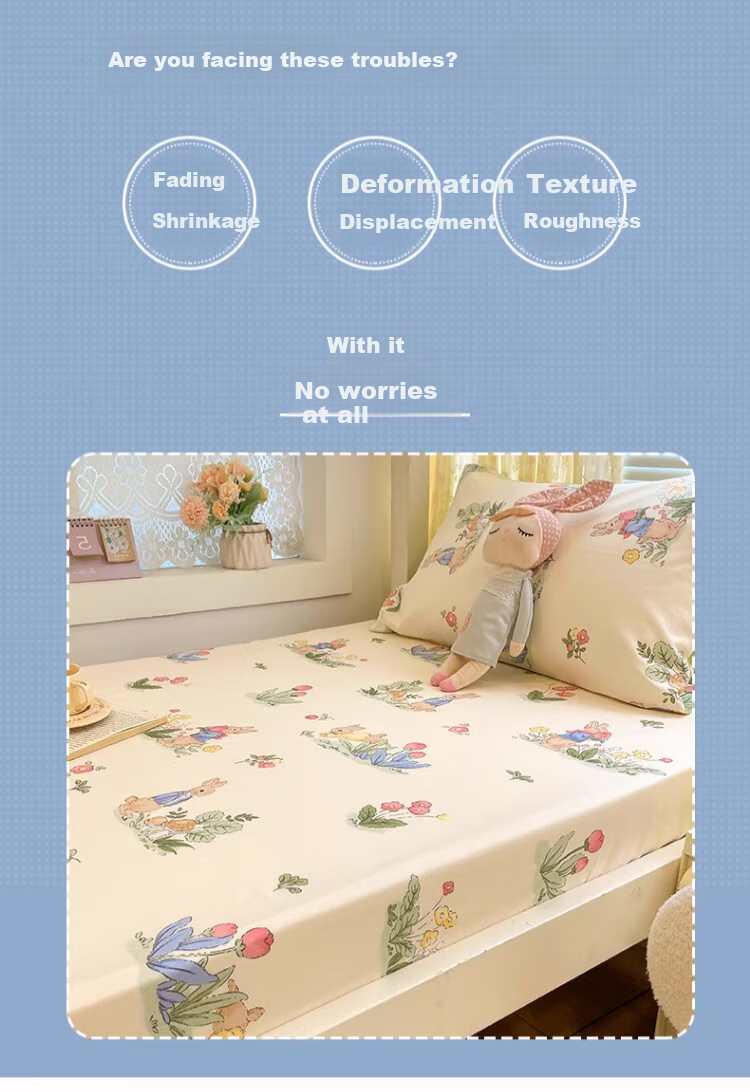 MUJI A-Class Cotton Fitted Sheet Single Student Dormitory 1.2x2m Mattress Protector 6