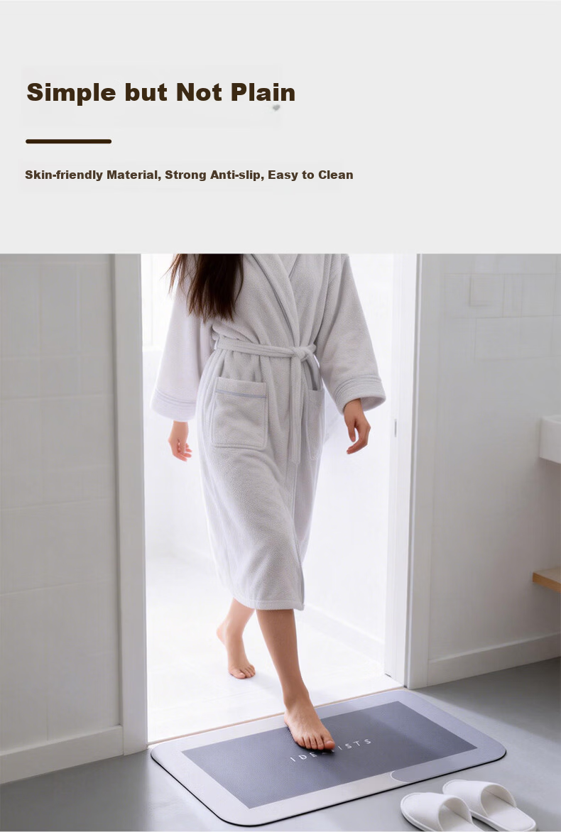 Grace Bathroom Mat Absorbent Non-Slip Floor Mat for Kitchen, Bathroom, Toilet Entrance Home Rug 1
