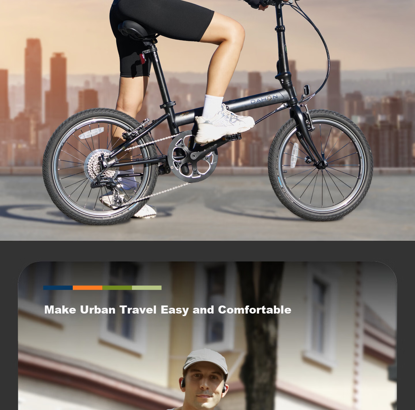 DAHON Folding Bike 20-inch 8-Speed Classic P8 KBC083 Black Classic Edition - Jingcang 1