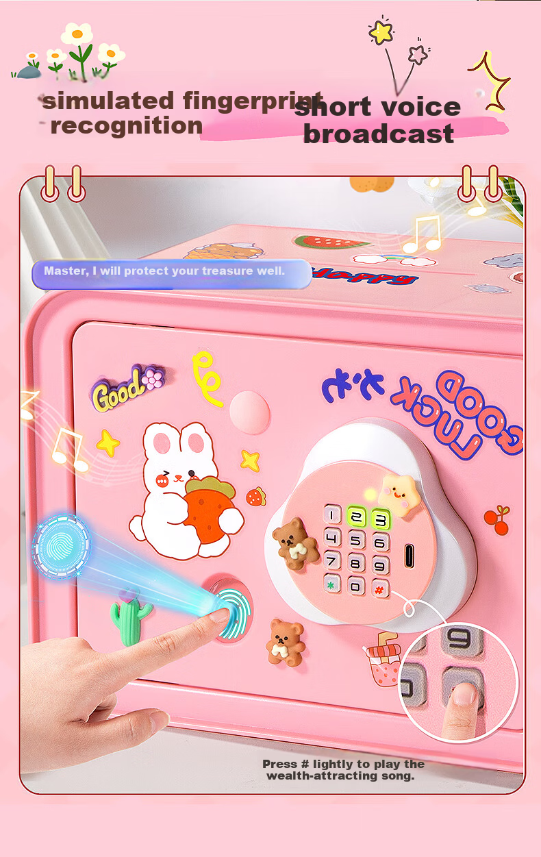 Kakabeier Kids Piggy Bank Toy Smart Savings Bank Password Fingerprint Early Education Finance 6-10 Years Boys Girls Birthday Gift 4