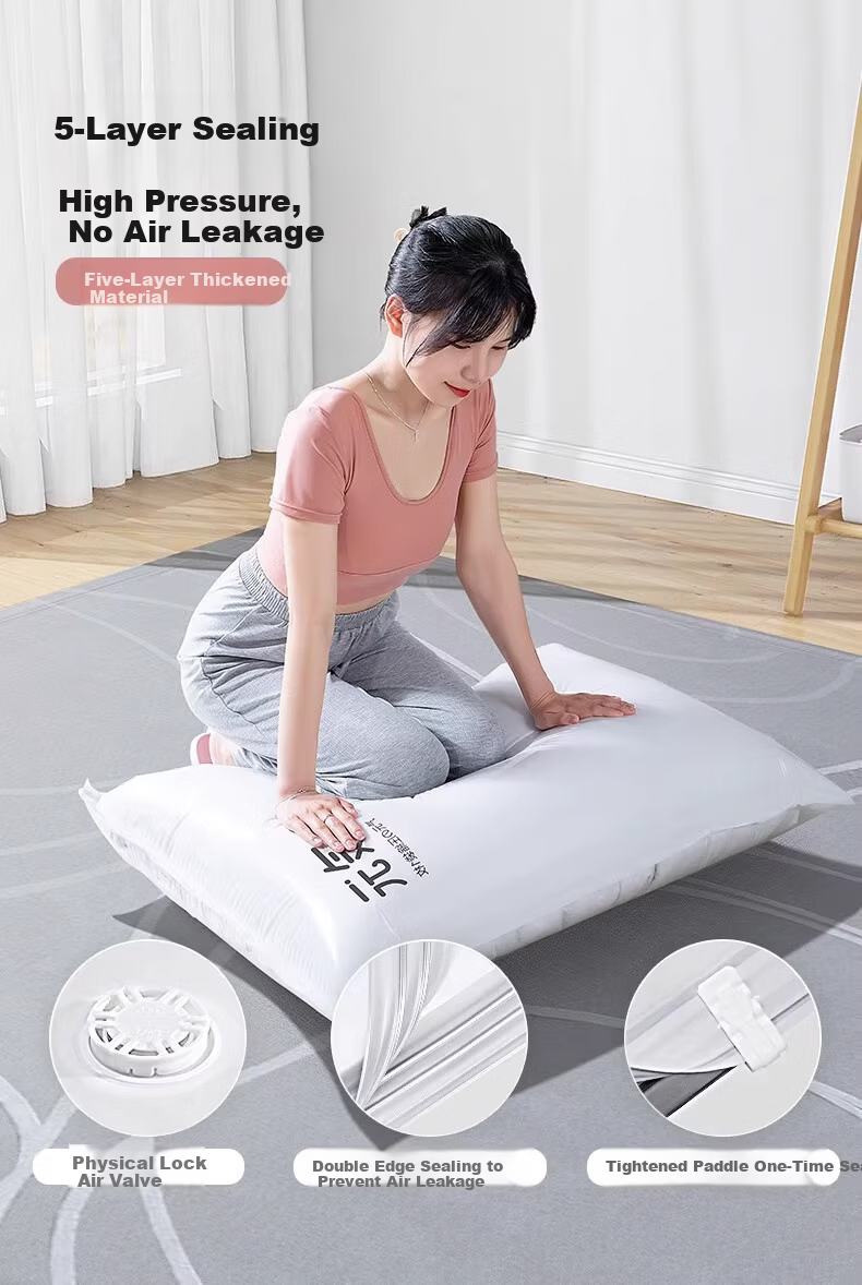 Antu Vacuum Compression Storage Bag Electric Air Pump for Quilts Clothes Down Jackets Sealed No-Pump Organizing Bag 6