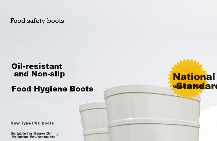 LONGLAST (LONG LAST) Extra White Oil-Resistant Boots, High-Top Non-Slip Waterproof Shoes Rain Boots, Acid And Alkali Resistant Chef Food Hygiene Boots for Men And Women, Size 42 1