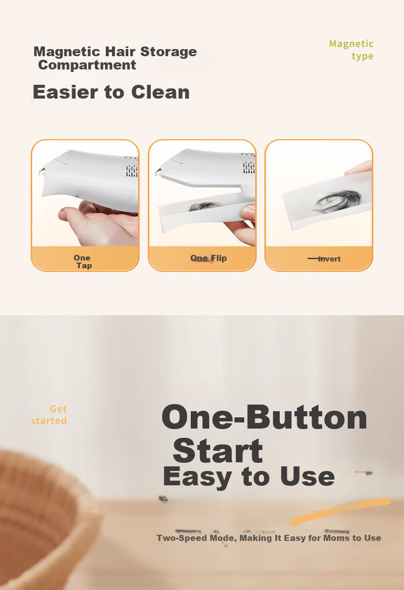 AUX Automatic Baby Hair Clipper Children's Trimmer Newborn Hair Shaver Safe Scalp Electric Hair Cutter Baby Haircut Tool 17