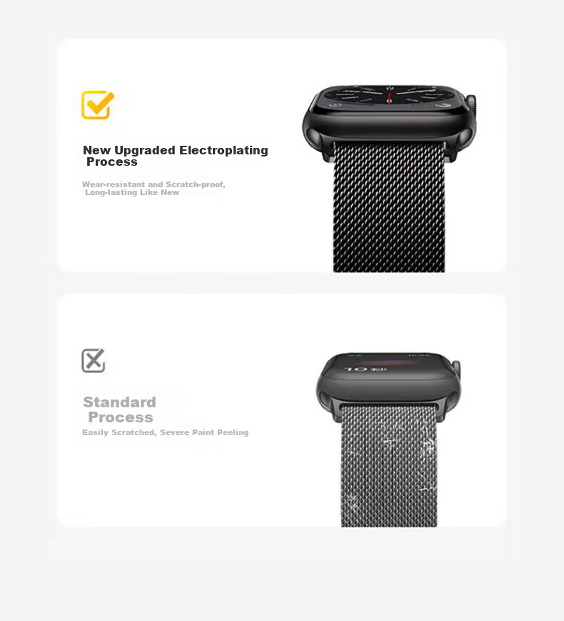WITGOER Milanese Loop Band for Apple Watch Series 11/10/9/8/7 Magnetic iWatch Ultra2 Metal Strap 1