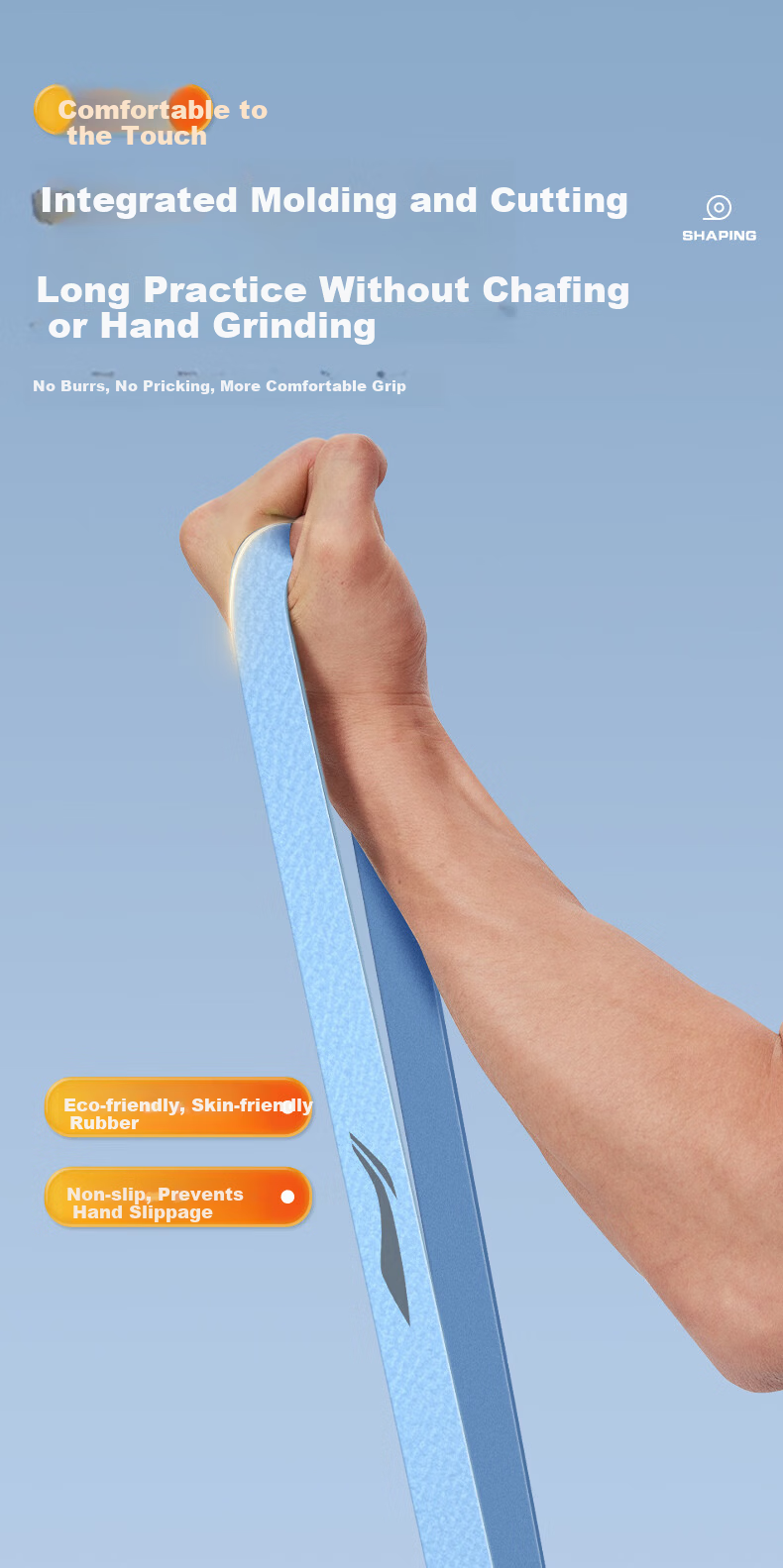 LI-NING Elastic Fitness Pull-Up Strength Training Assistance Band Resistance Rope Chest and Leg Workout 25kg Blue 12