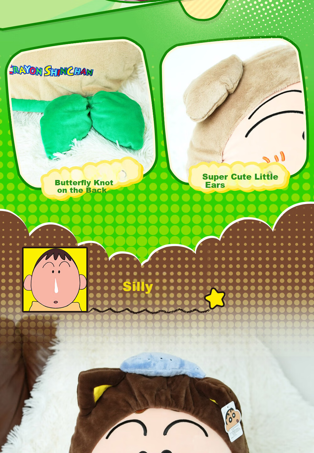 52TOYS Crayon Shin-chan Kasukabe Party Plush Blind Box Keychain Toy Set of 6 Birthday Gifts 13
