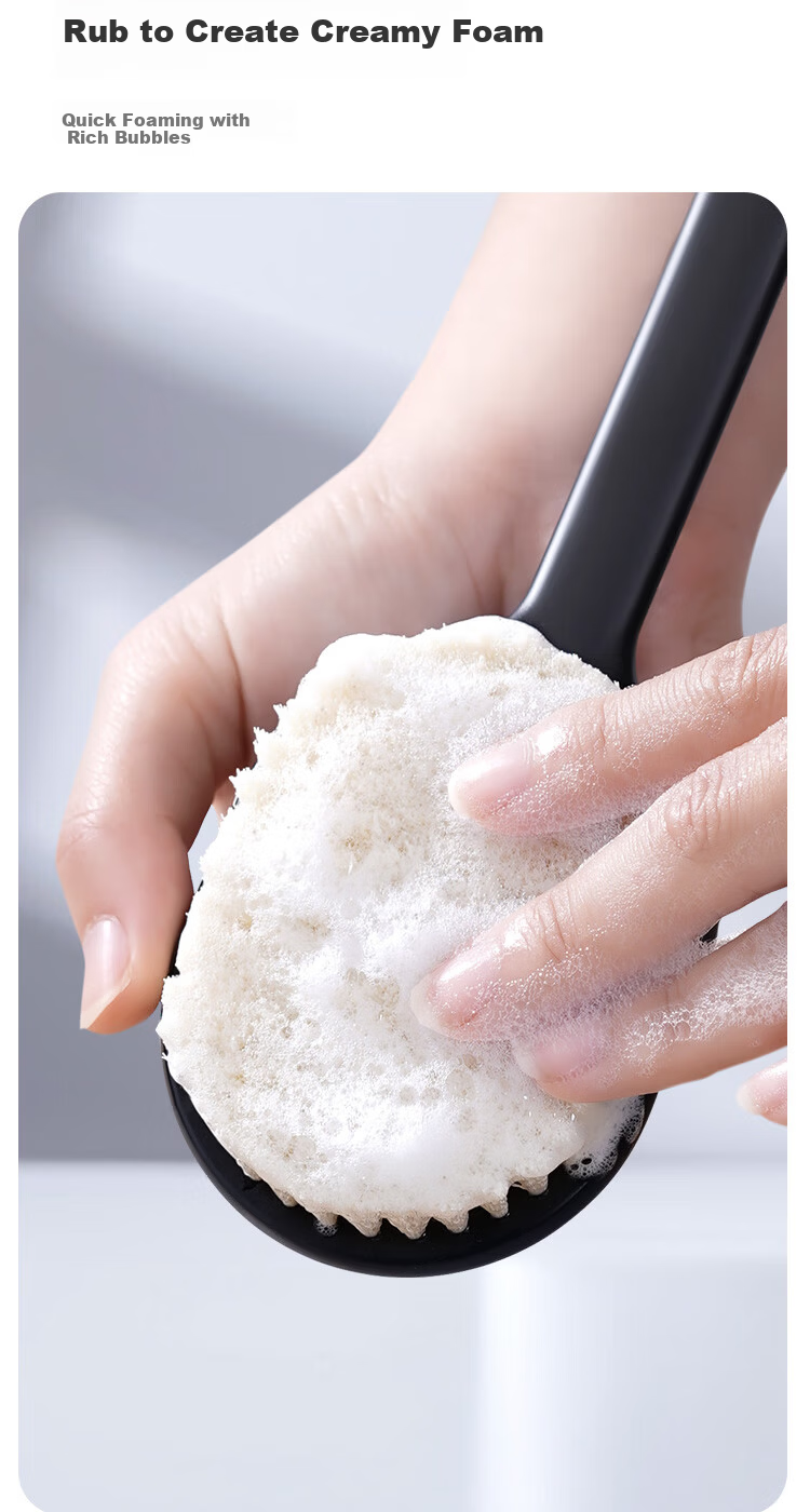 Creative Art Bath Brush, Back Scrubber, Shower Essential, Soft Bristle Long Handle Bath Brush, Exfoliating Tool, Back Washing Brush 5