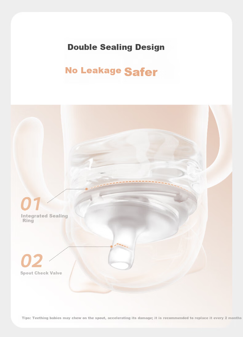 Babycare Shiba Inu Children's Water Cup Baby Training Cup Baby Straw Cup Anti-Choking Summer Water Bottle PPSU - Seagull Valve 13