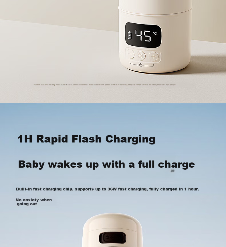 DAEWOO Wireless Portable Milk Formula Maker, Boiling Water Constant Temperature Kettle, Baby Formula Cup, Constant Temperature Cup, Children's Insulated Cup 7