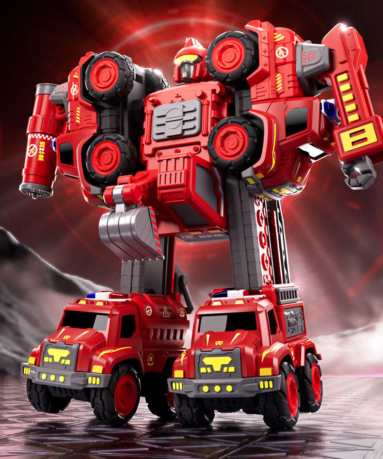 Snaen Children's Toy Dinosaur Transforming Robot Car Alloy Model, 6-Year-Old Boy's New Year Gift 2