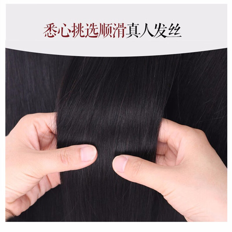 Baisitang Women's Short Wig Full Head Covering Short Curly Hair Wig for Middle-Aged And Elderly Mothers, One Size Fits All (Dark Brown)