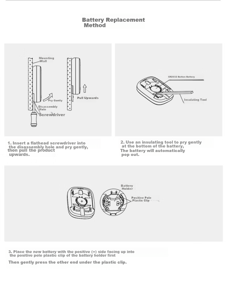 BULL Doorbell, Passive Wireless Doorbell, Wireless Remote Self-Powered Household Doorbell Switch Transmitter GWM03C 7